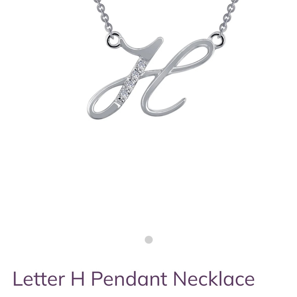 Elegant Silver Initial H Necklace
